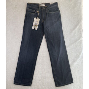 NWT Iron Jeans Mens 29x30 Straight Blue Dark Wash Low Rise 5 Pocket NEW